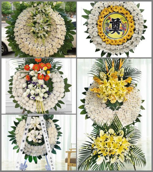 湖北孝感市大悟县丰店镇方湾村花圈速递